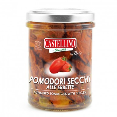 Сушeныe помидоры с травами в маслe 180 г Сastellino