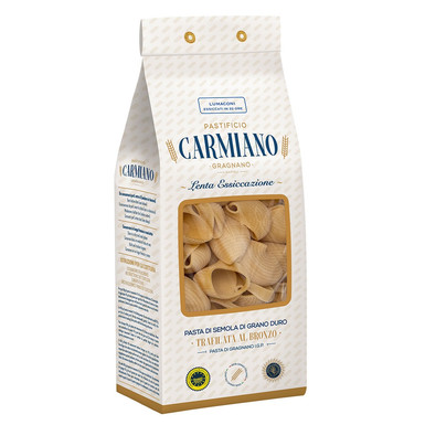 Паста Лумакони из твердых сортов пшеницы IGP Carmiano Gragnano Премиум 500 гр.