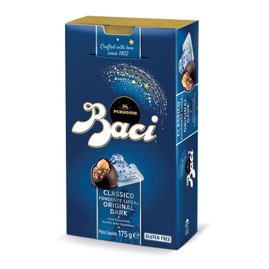 Конфеты шоколадные Baci Original с цельным лесным орехом в подарочной упаковке 175 гр.Baci Perugina без глютена