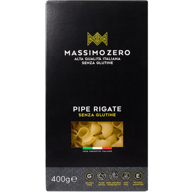 Паста Пипе Ригате из кукурузы и риса без глютена Massimo Zero 400 г