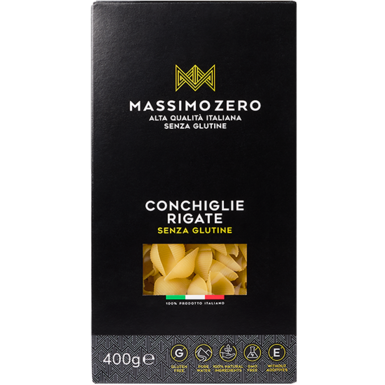 Паста Конкилье ригате из кукурузы и риса без глютена Massimo Zero 400 г