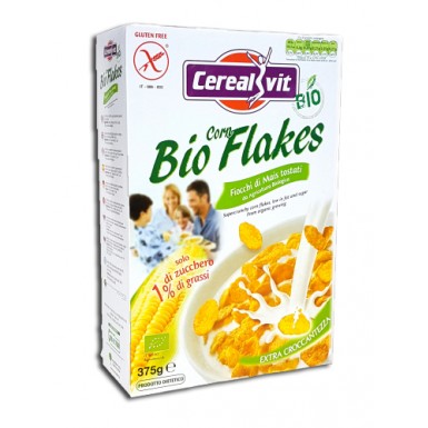 Экстра хрустящие кукурузные хлопья с рисовым сиропом BIO, без глютена 375 г Cerealvit