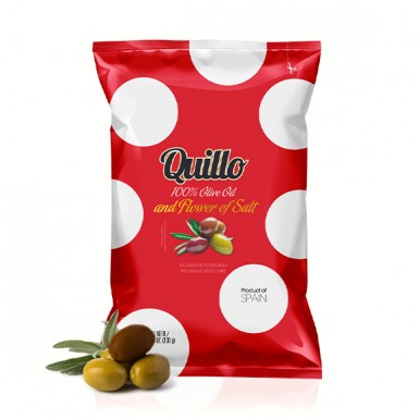 Картофельные чипсы Гурмэ Премиум с оливковым маслом и крупицами морской соли 130 г. Quillo без глютена