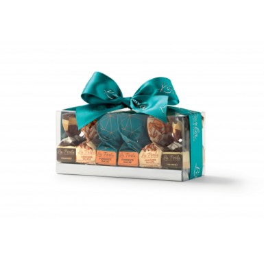 Конфеты шоколадные Ассорти из трюфелей в подарочной упаковке (тирамису,соленый арахис,макае фонденте) 260 г La Perla diTorino