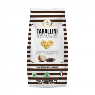 Тараллини классические с Сыром , черным перцем и оливковым маслом экстра верджин 230 гр.Terra di Puglia