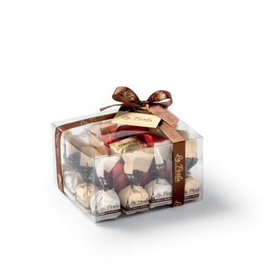Ассорти шоколадных конфет в подарочной упаковк (трюфели черная жемчужина, белая жемчужина , джандуйотти ) 380 гр.La Perla Di Torino