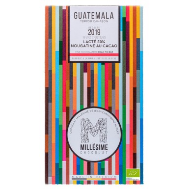 Шоколад Органический Премиум молочный с нугой и какао 50% какао Гватемала ручной работы, без глютена 70 гр. Millesime