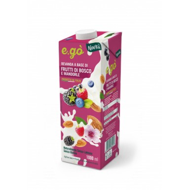 Миндальное Сицилийское молоко с Лесными ягодами без глютена, без лактозы 1000 мл E.GO