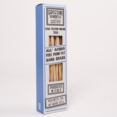 Хлебные палочки гриссини 1964 All'Acqua без жира (постные) ручной работы 150 гр.Casa Vecchio Mulino