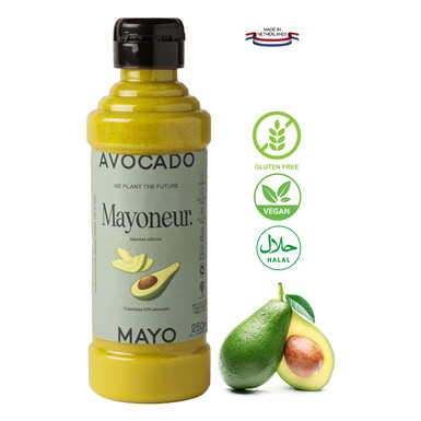 Майонез натуральный с авокадо MAYONEUR 250 мл (веган, без глютена, 100% Халяль)